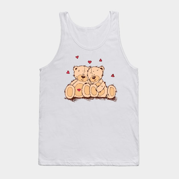 Valentine's Day - Lovely Bears Tank Top by GNDesign